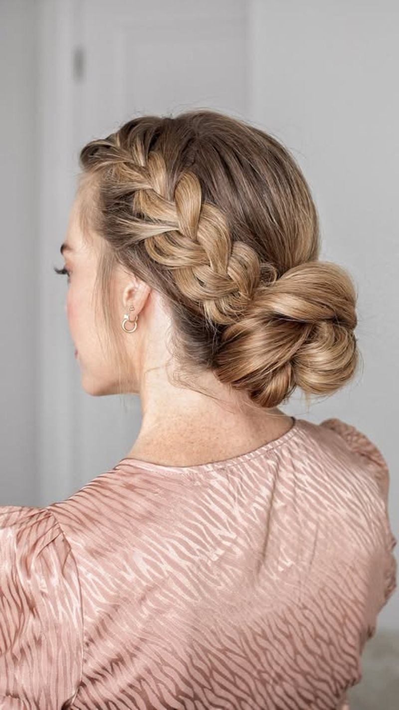 Chignon tresse française