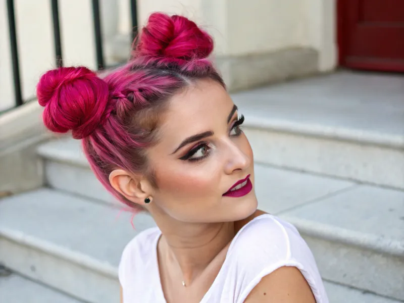 Chignon spatial fuchsia