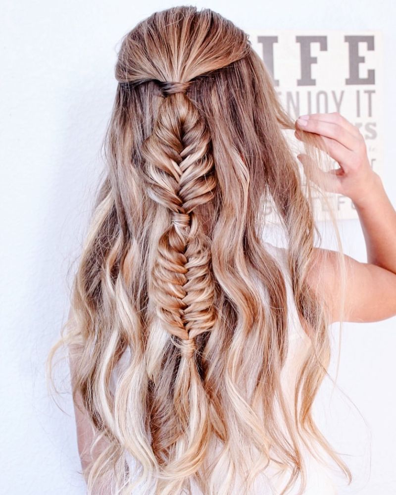 Half-Up Braided Ponytail