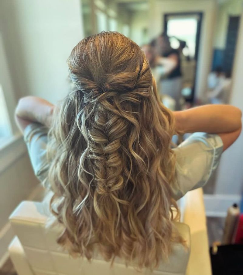 Half-Up Fishtail Braid