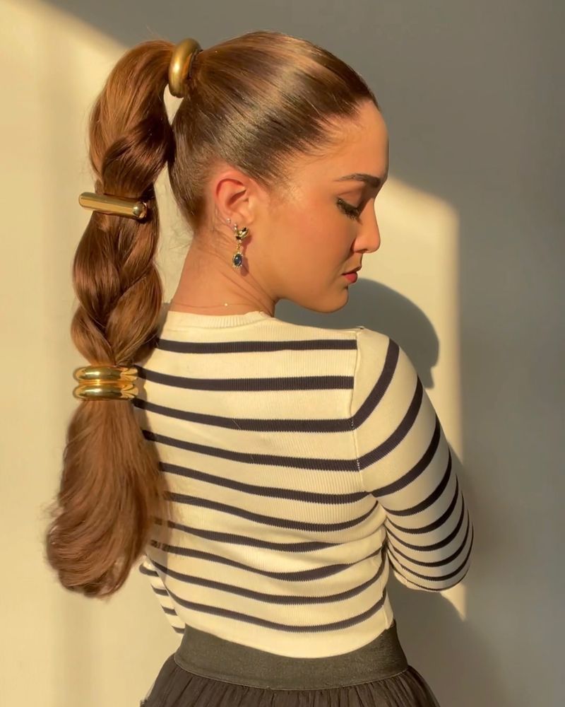 High Ponytail with Accessories