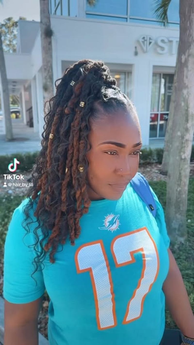 High Ponytail with Micro Braids