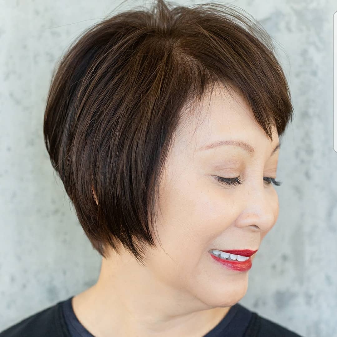 inverted bob with bangs