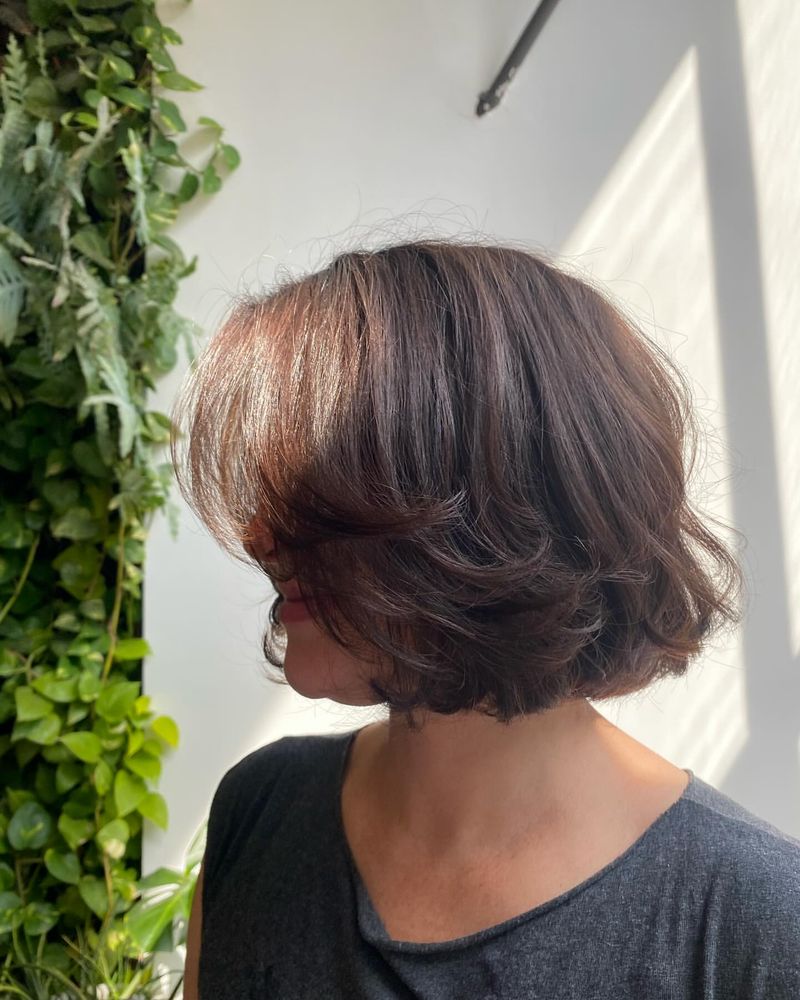 Layered Bob with Subtle Waves