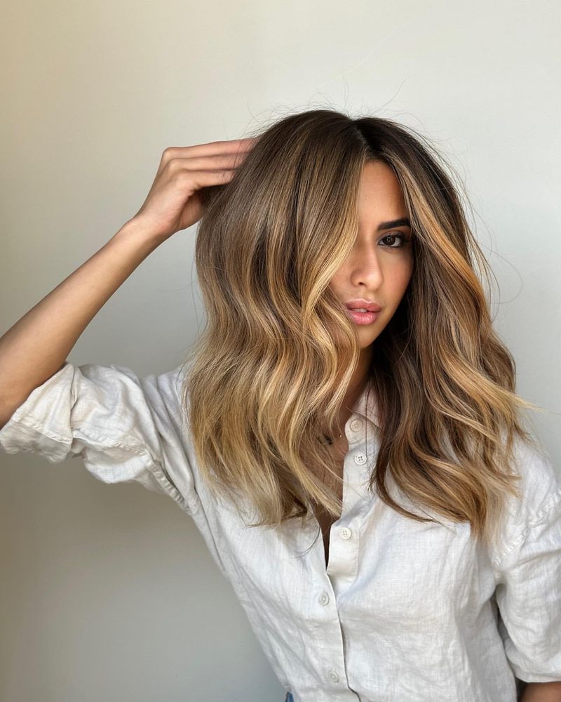 Lob a capas con balayage