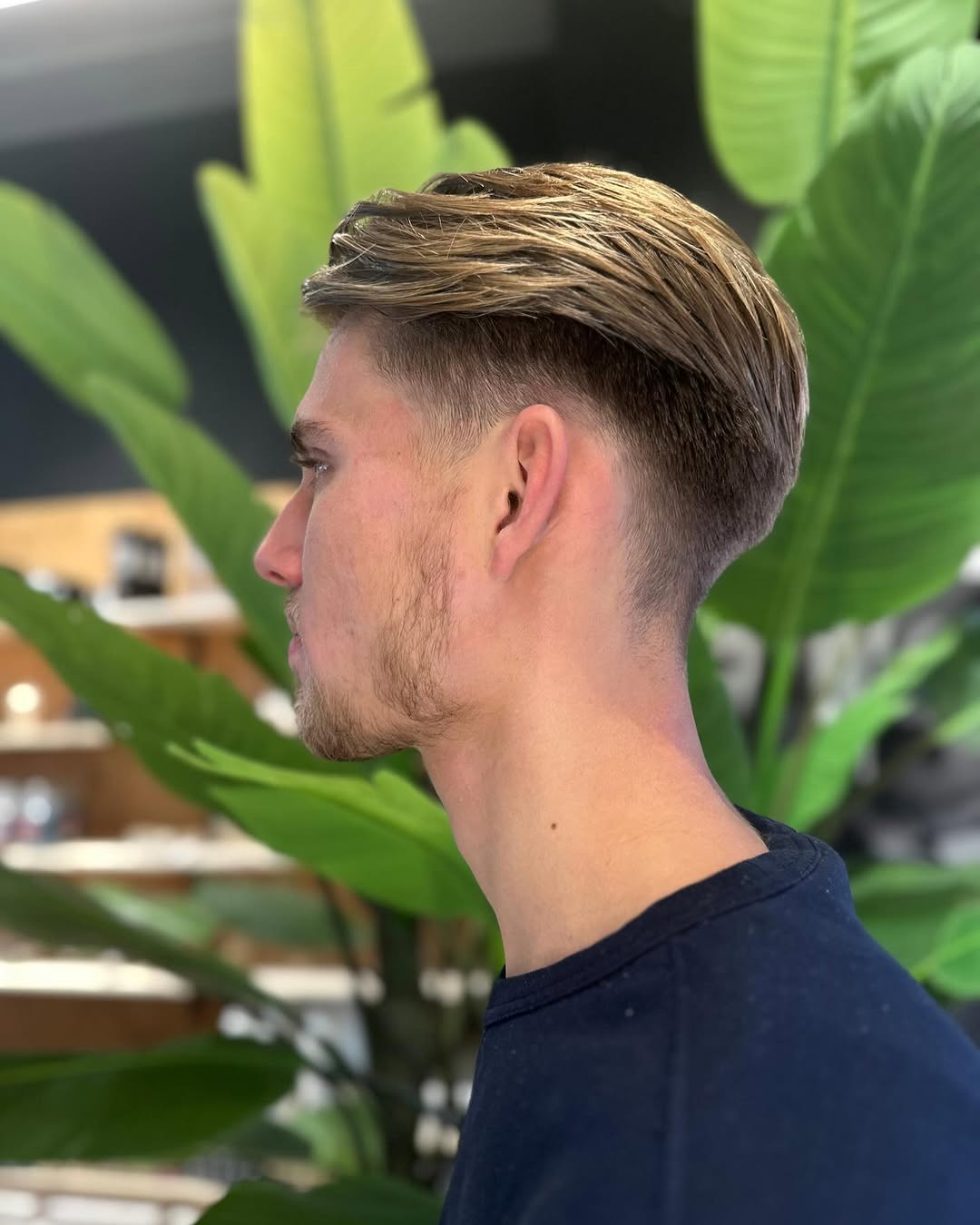 Layered Top Hair With Short Low Fade 