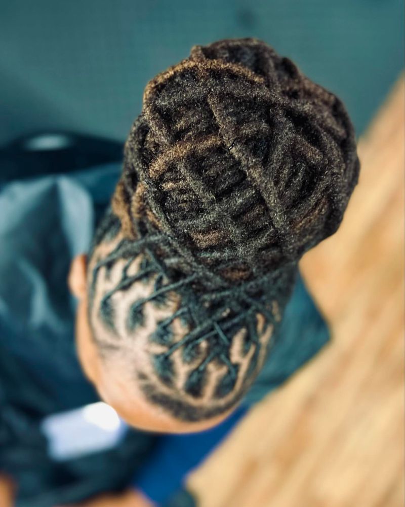 Locs in a Basket Weave