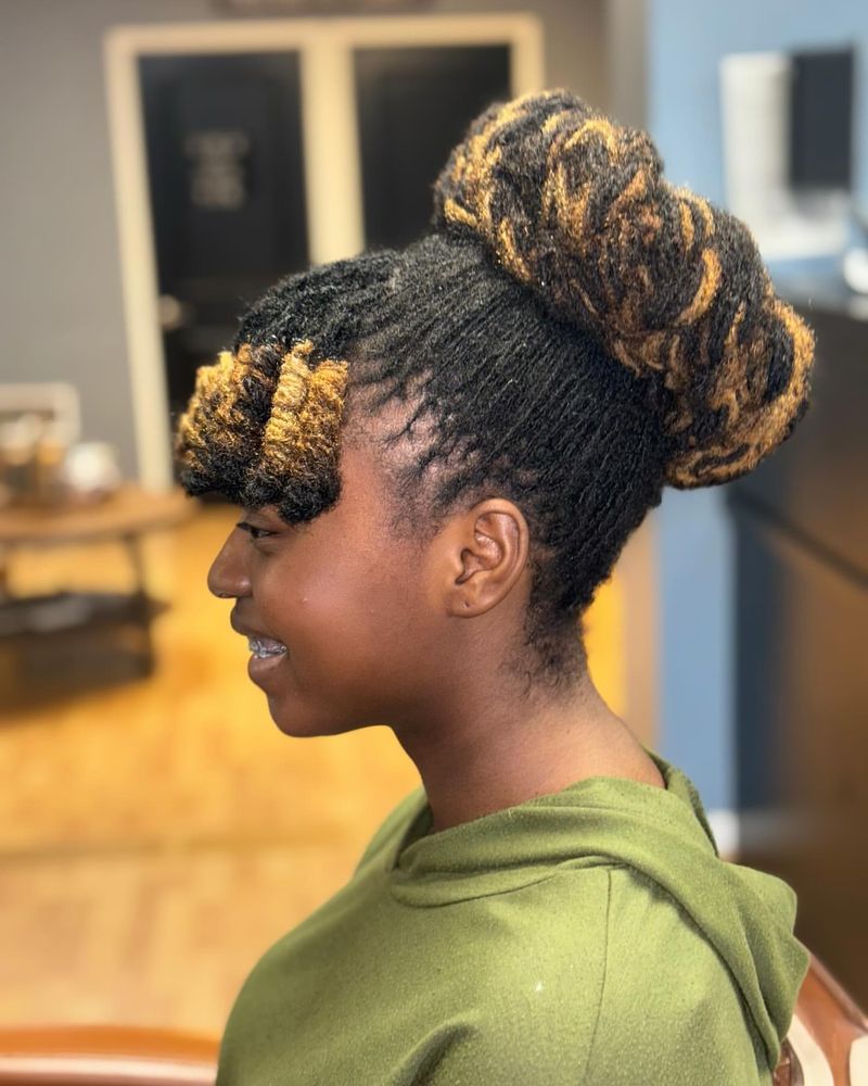 Locs in a Loose Chignon