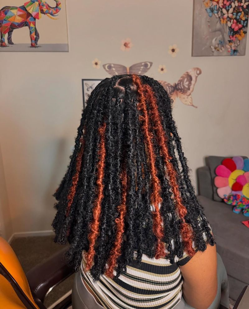 Locs with Color Accents