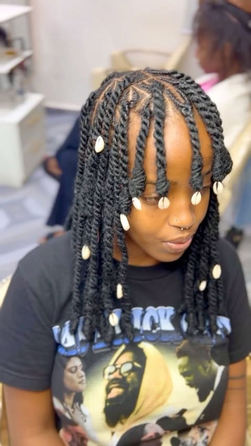 Locs with Fringe Bangs