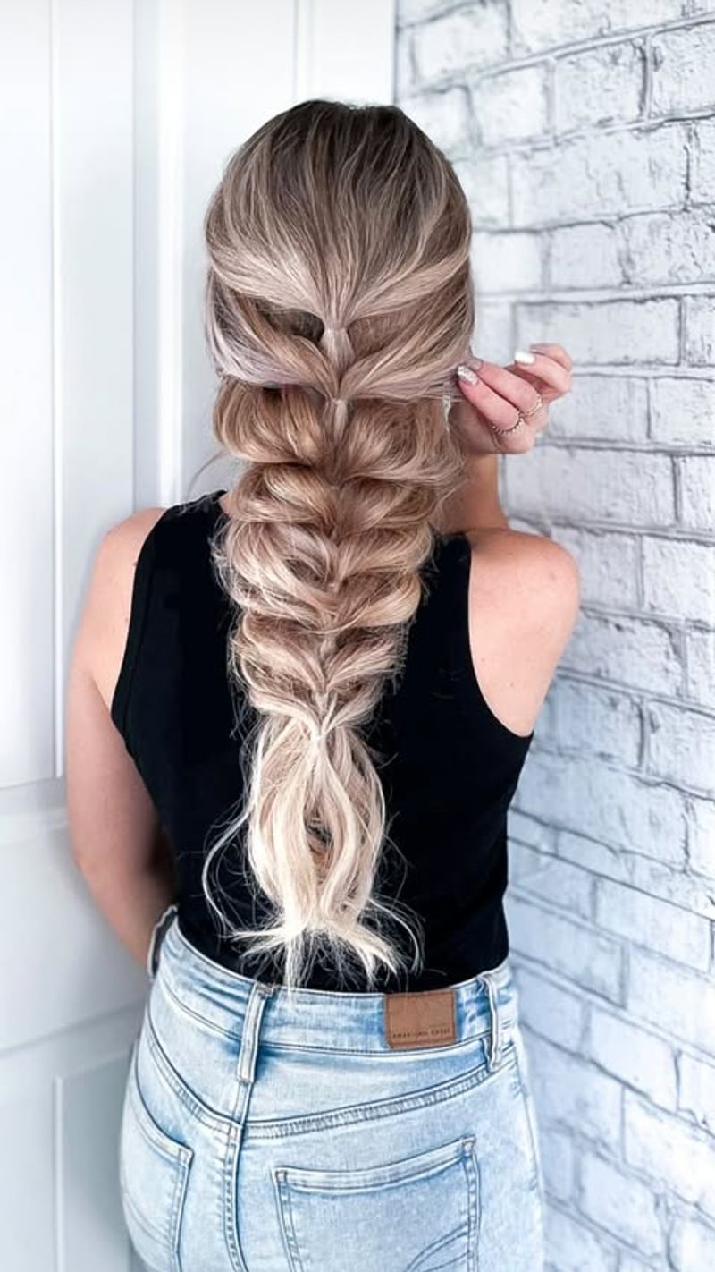 Trenza de espiga suelta