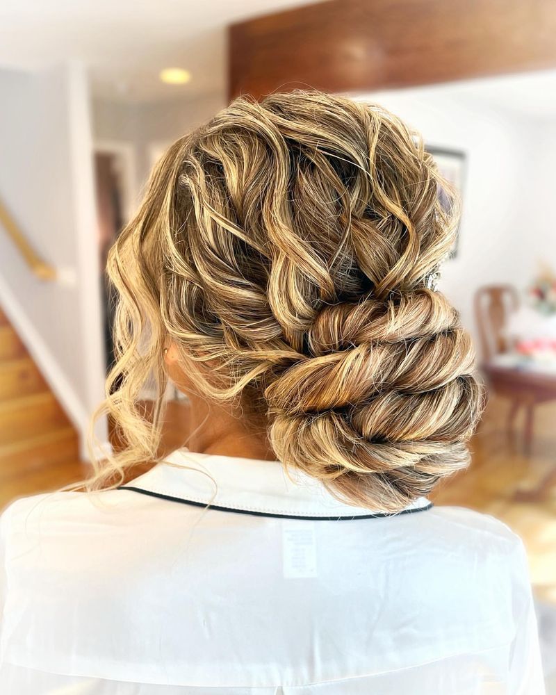 Chignon tressé bas