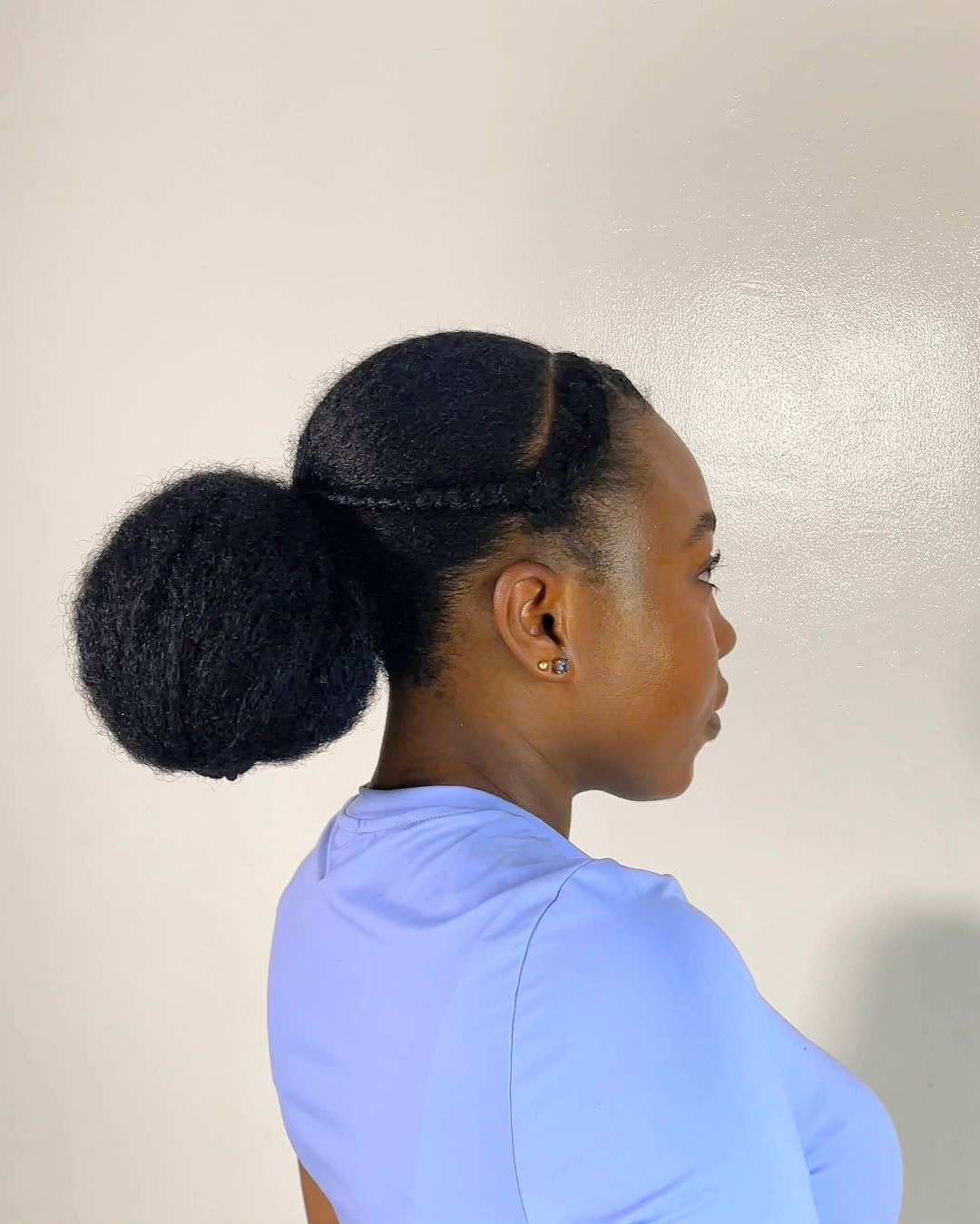 Low Bun With Flat Twists