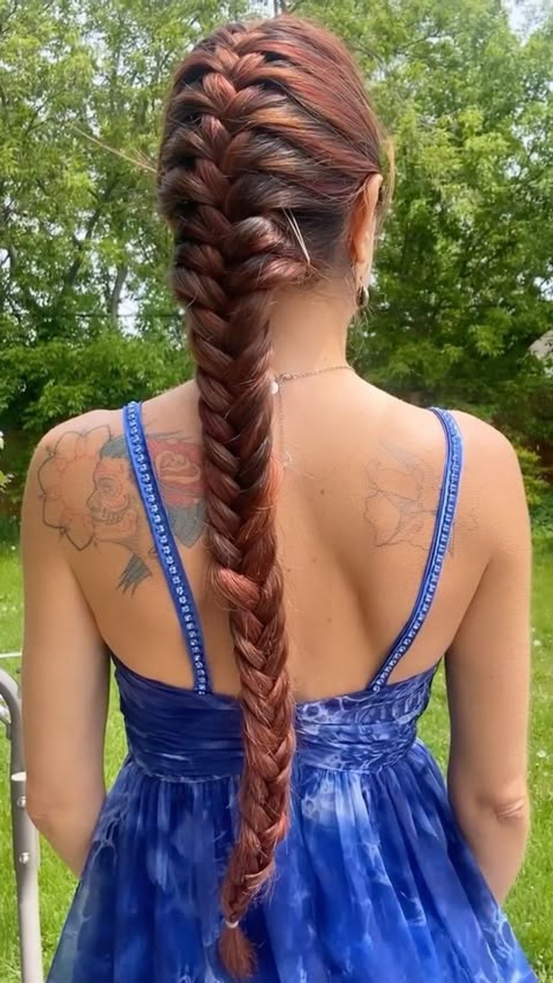 Mahogany Fishtail Braid