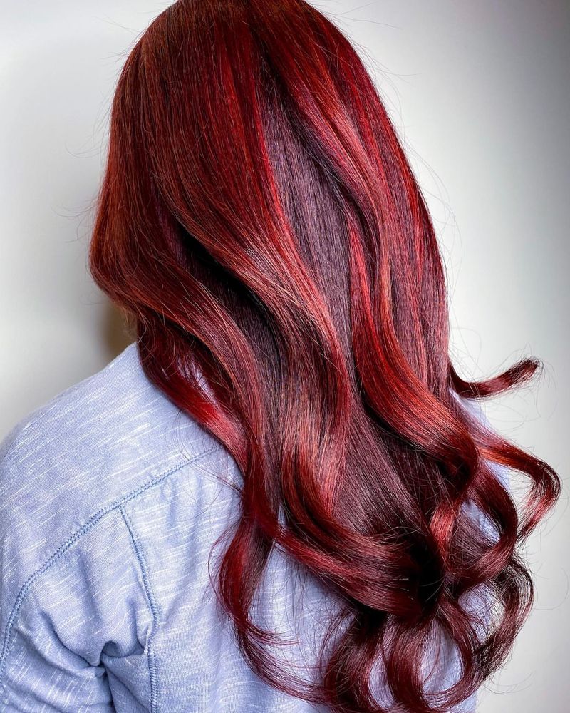 Mahogany with Fiery Red Streaks