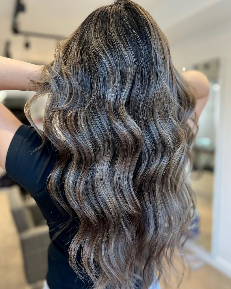 Balayage argent nacré