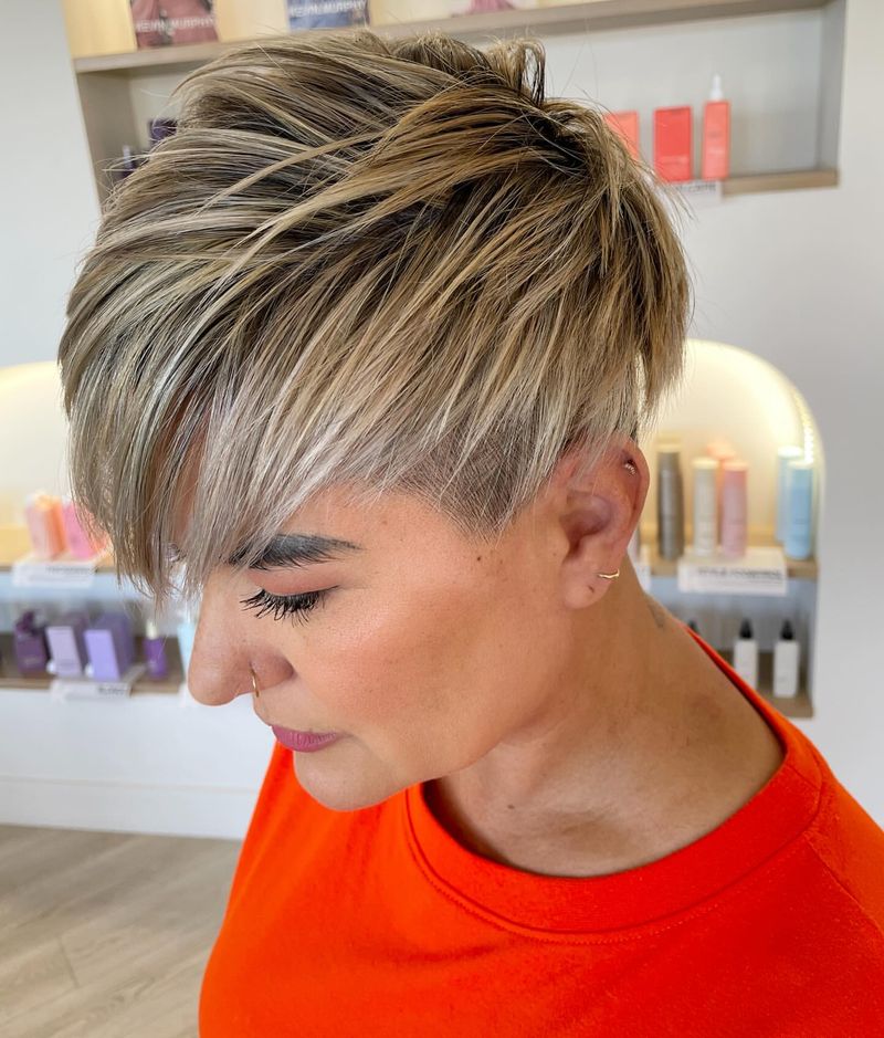 Coupe Pixie avec top texturé