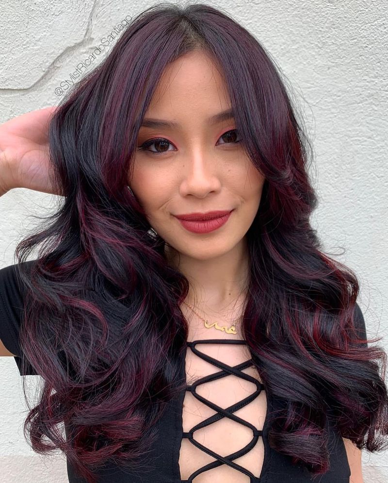 Plum Colored Waves