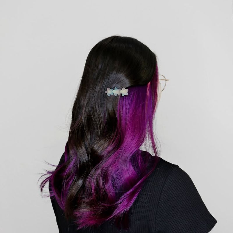 Plum Streaks in Black