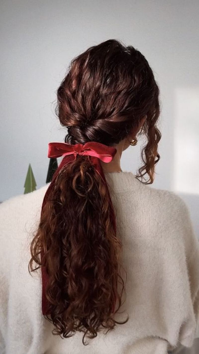 Ponytail with Ribbon