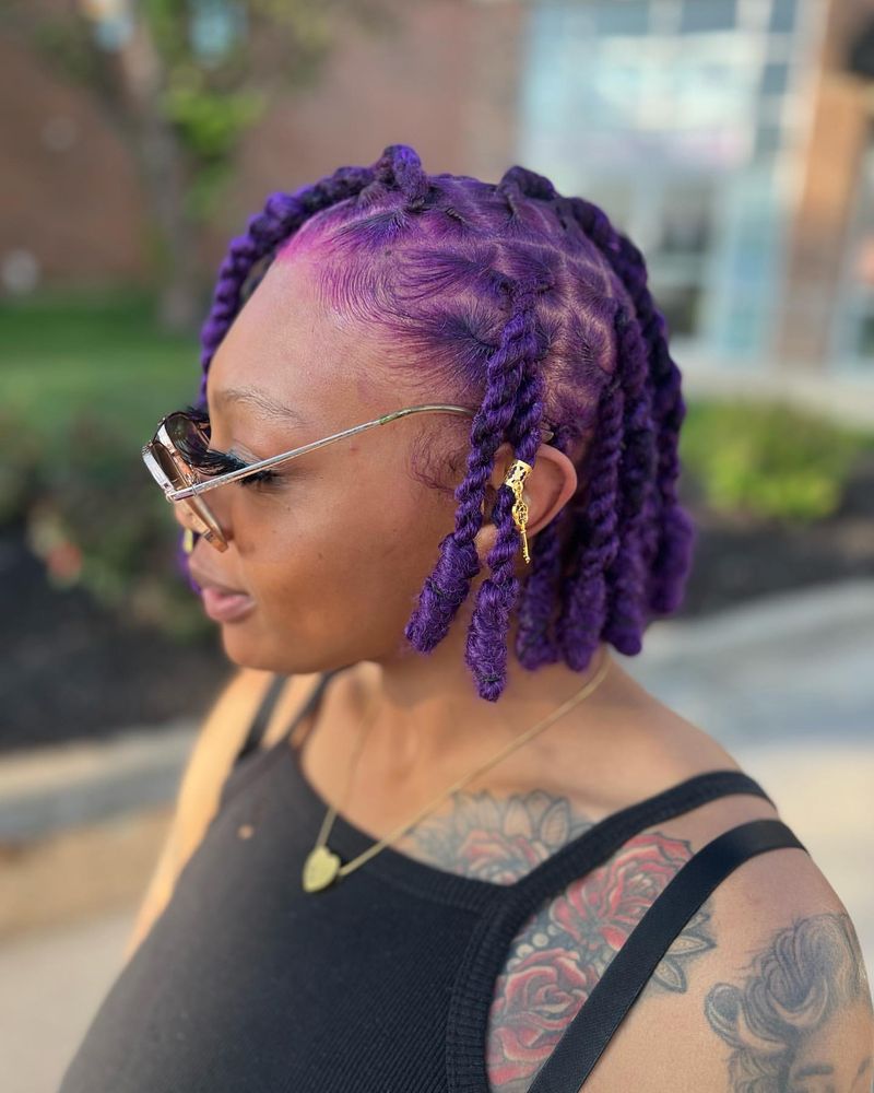 Dreadlocks violettes