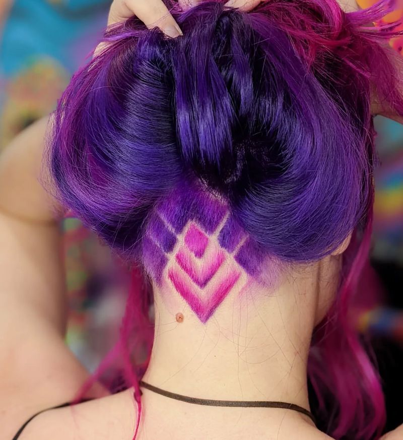 Diseño Undercut morado