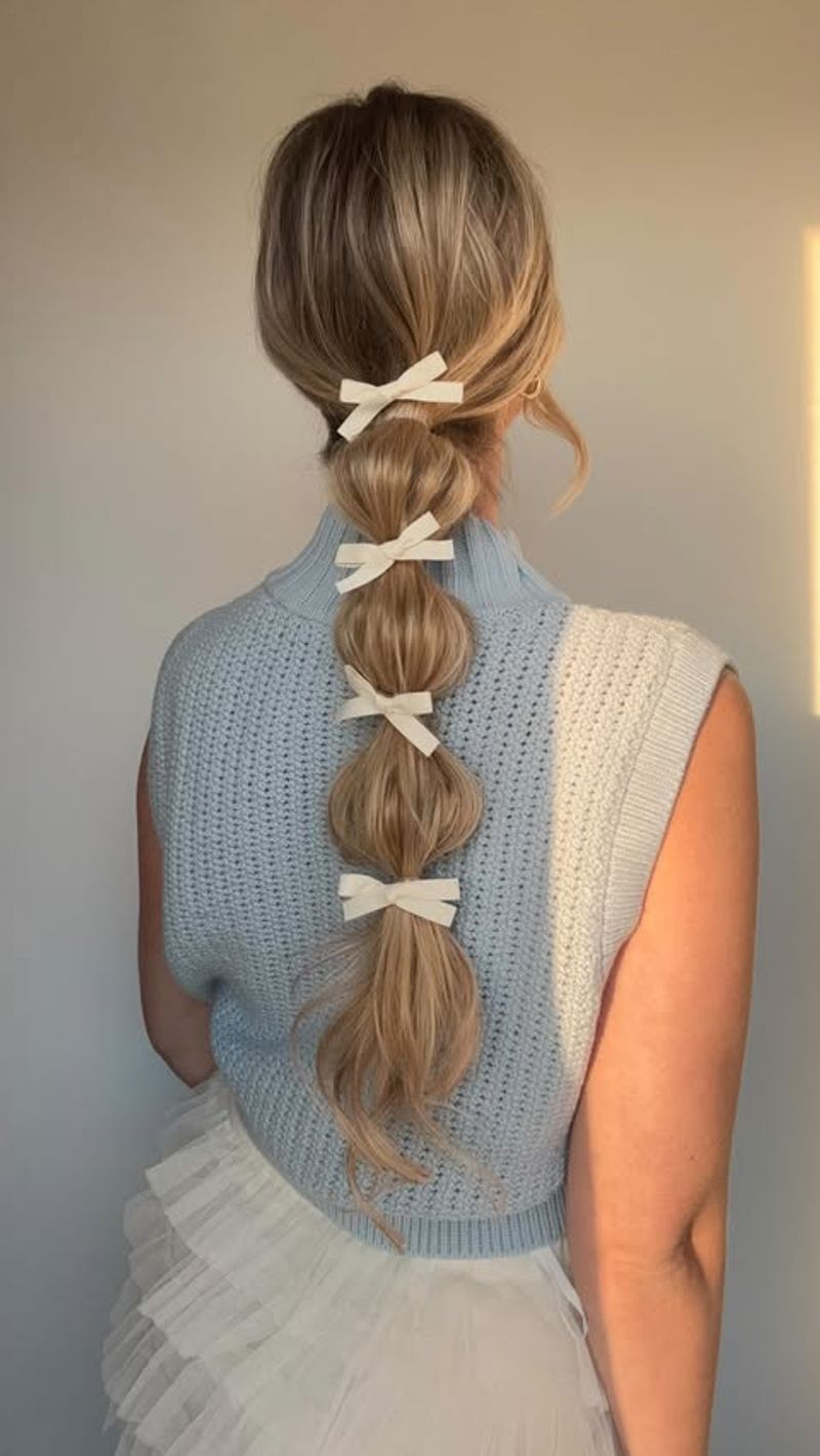 Trenza de lazo romántica