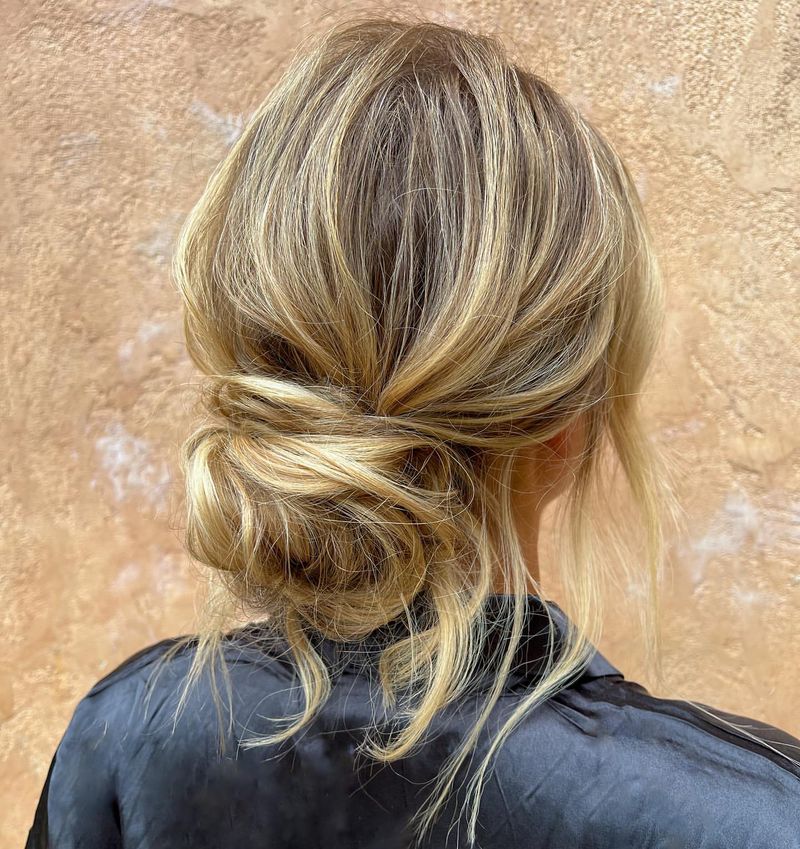 Rustic Dirty Blonde Bun