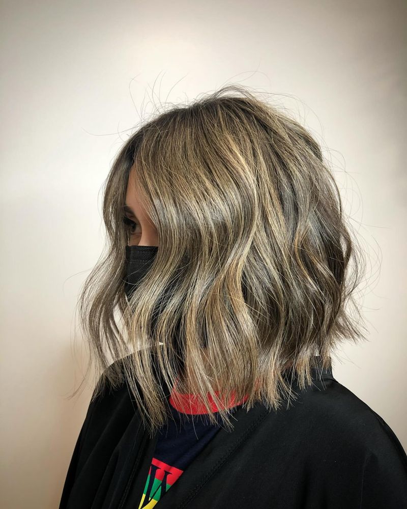 Sandy Brown Textured Bob