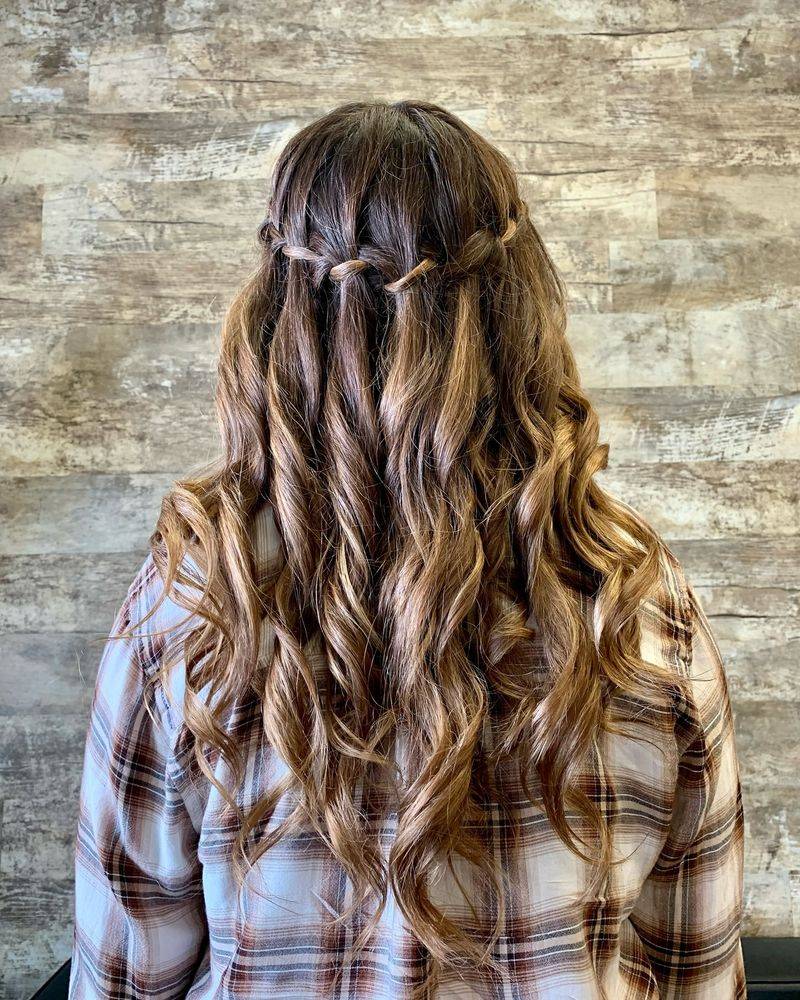 Sandy Brown Waterfall Braid