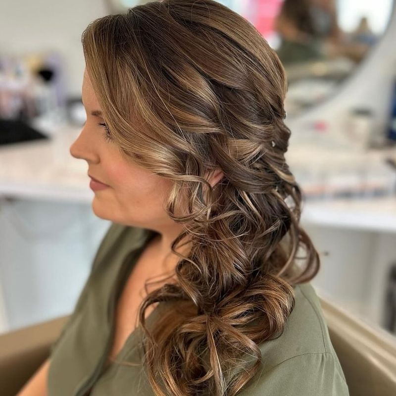 Side-Swept Curls