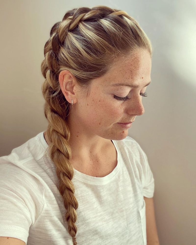 Side Swept French Braid