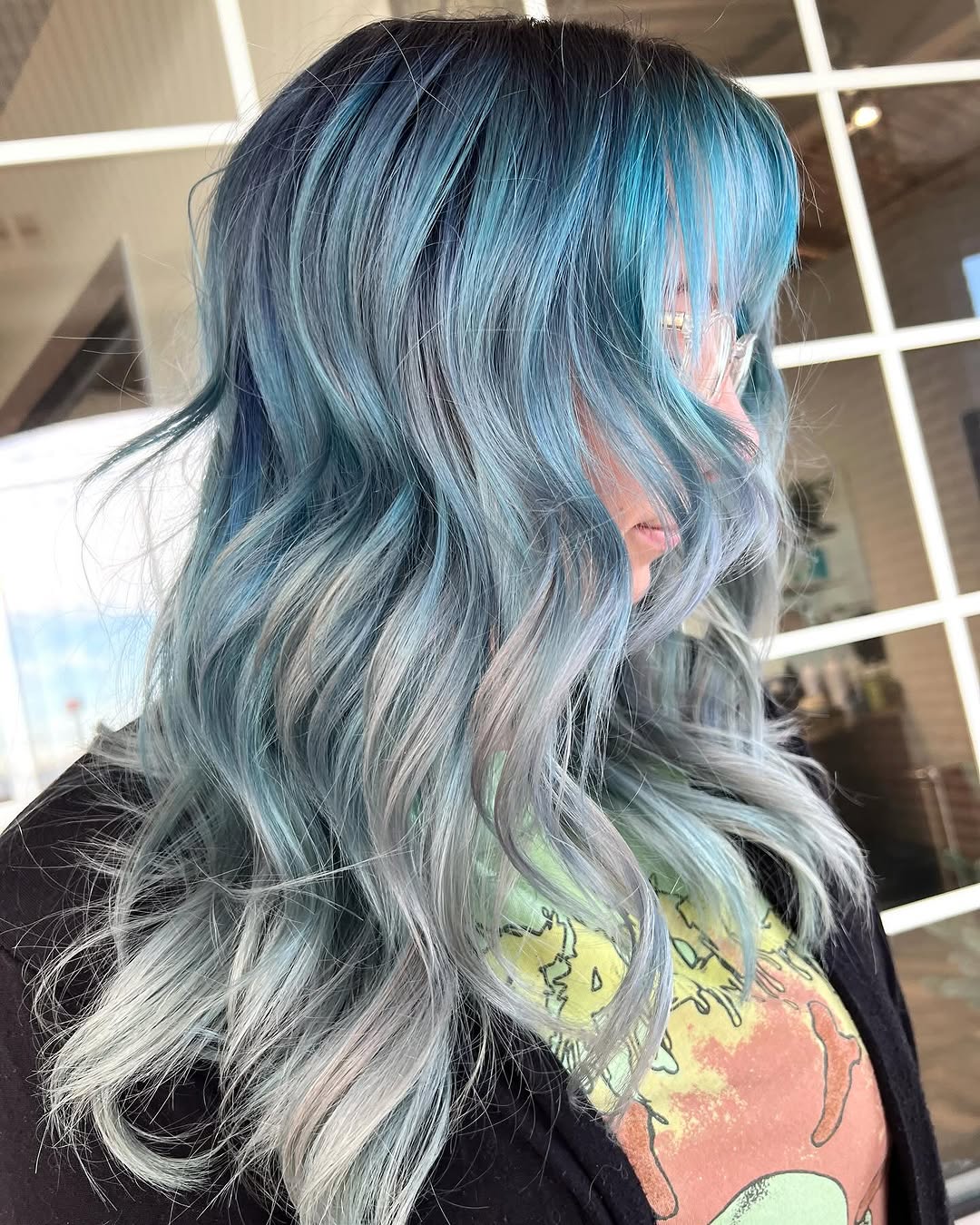 Balayage azul prateado