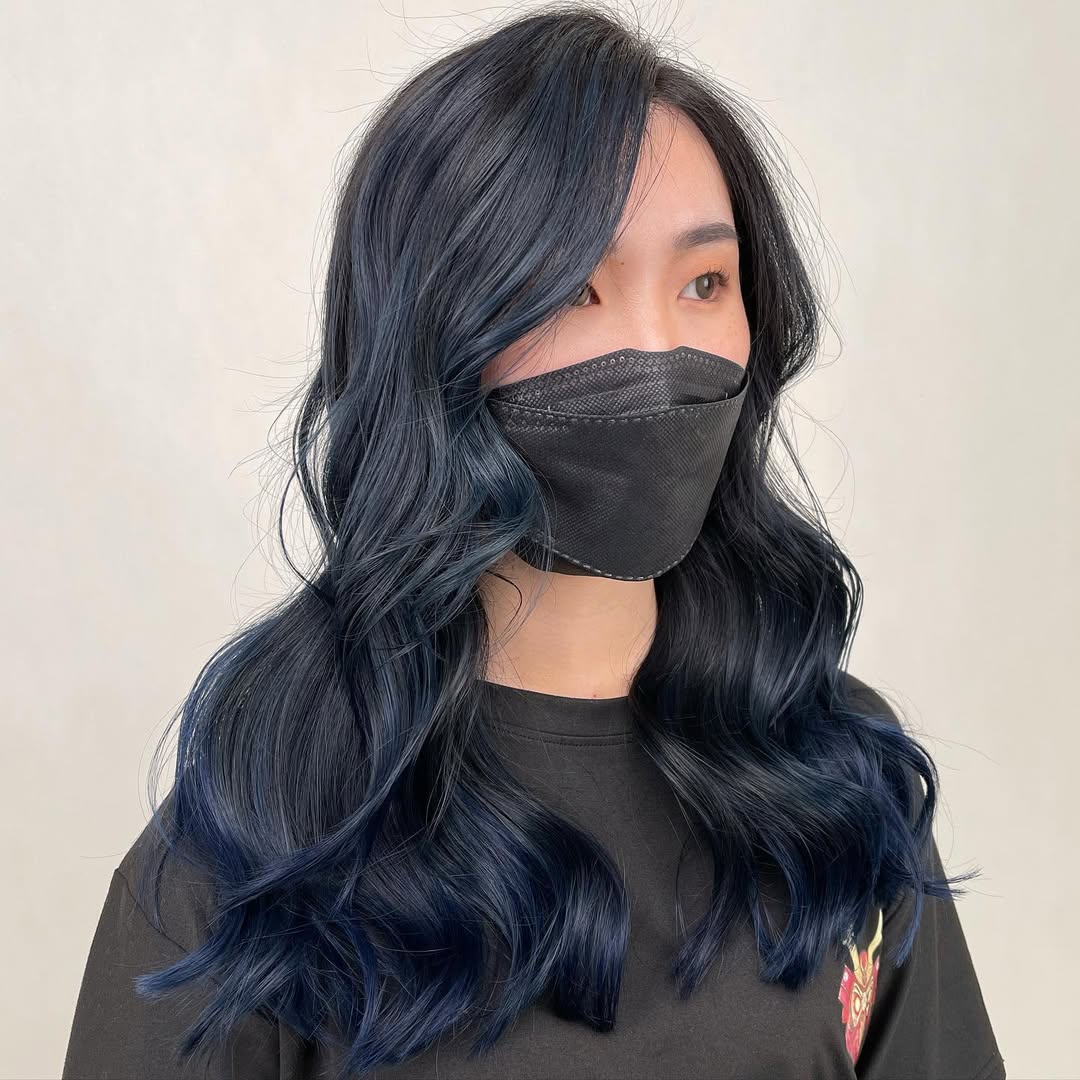 Balayage azul suave