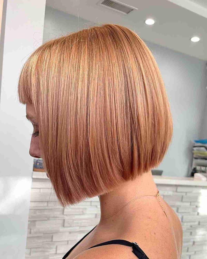 Strawberry Blonde Bob