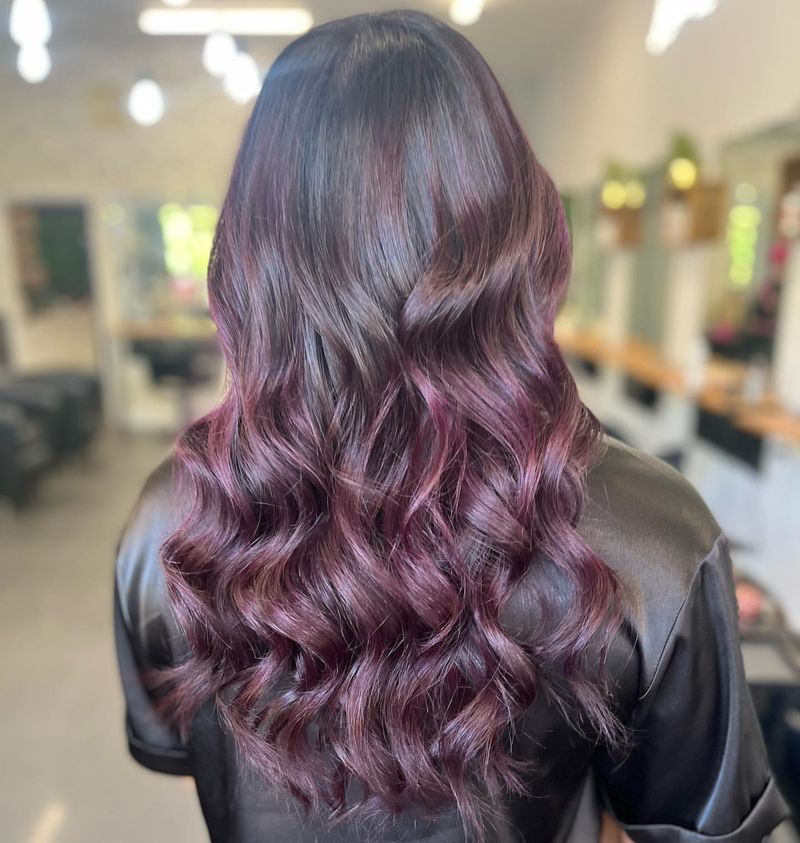 Balayage subtil prune