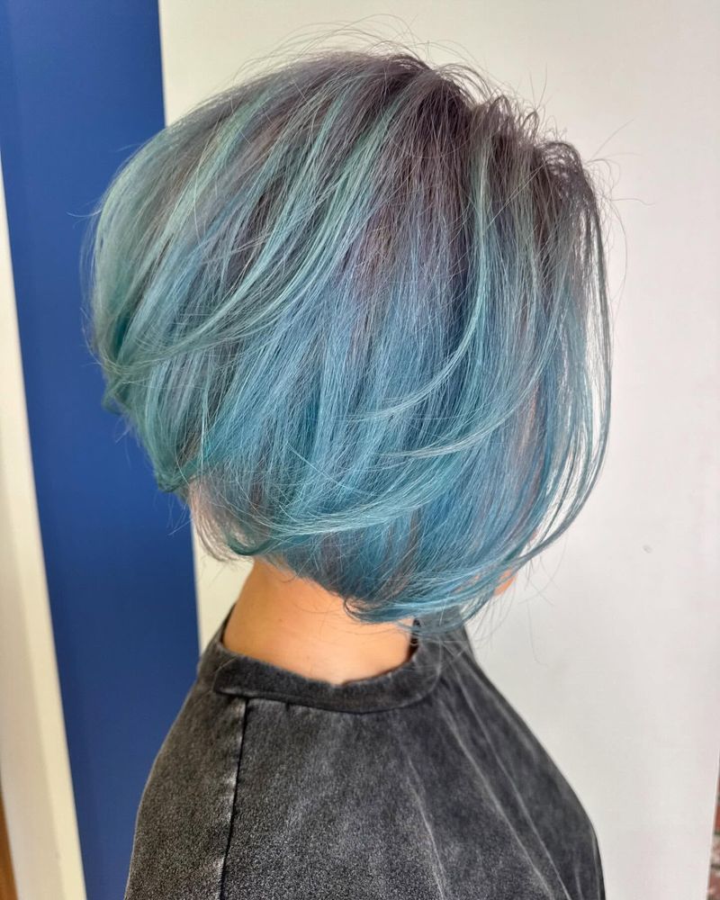 Teal Ombre Bob