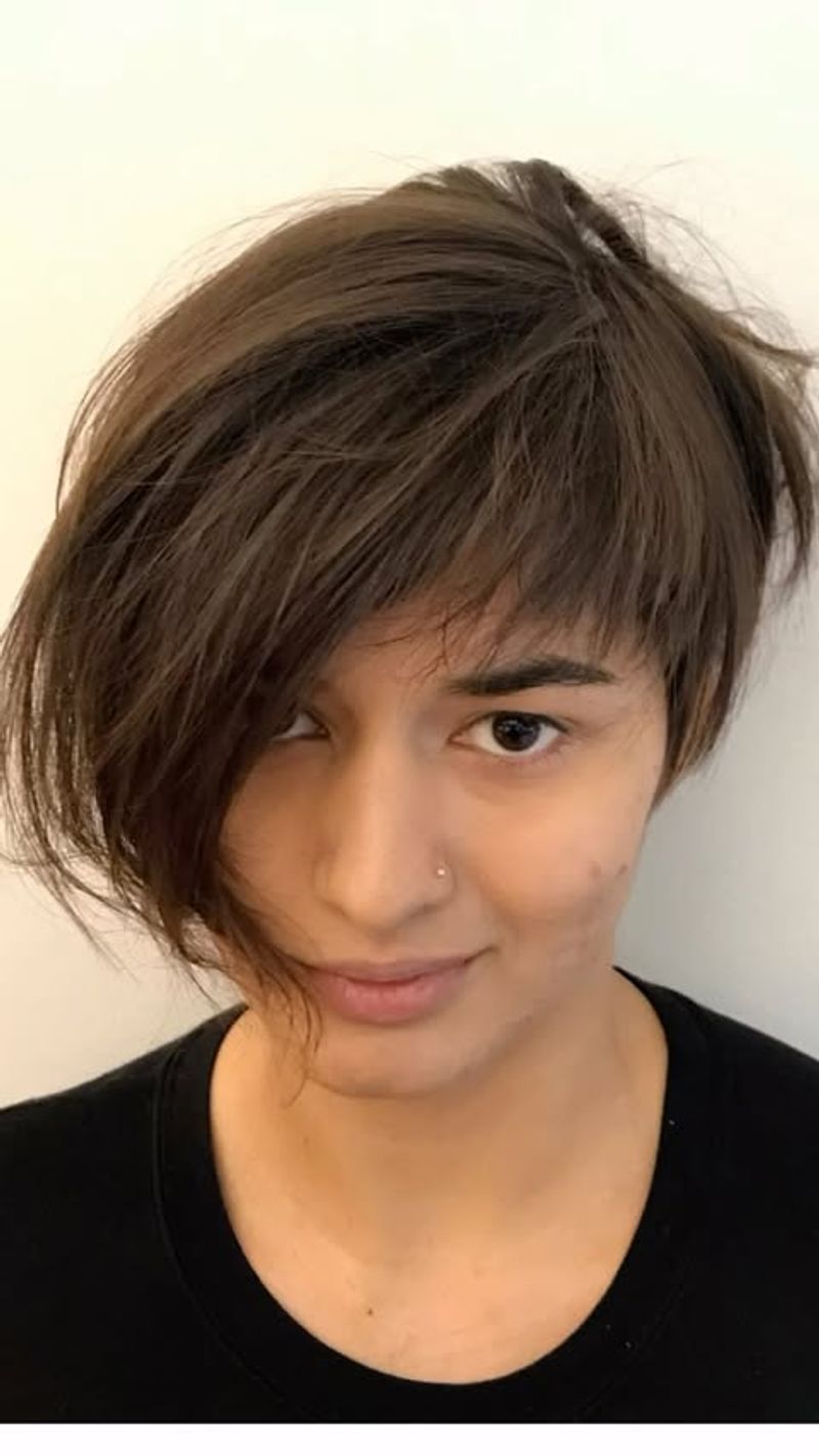 Textured Asymmetrical Pixie