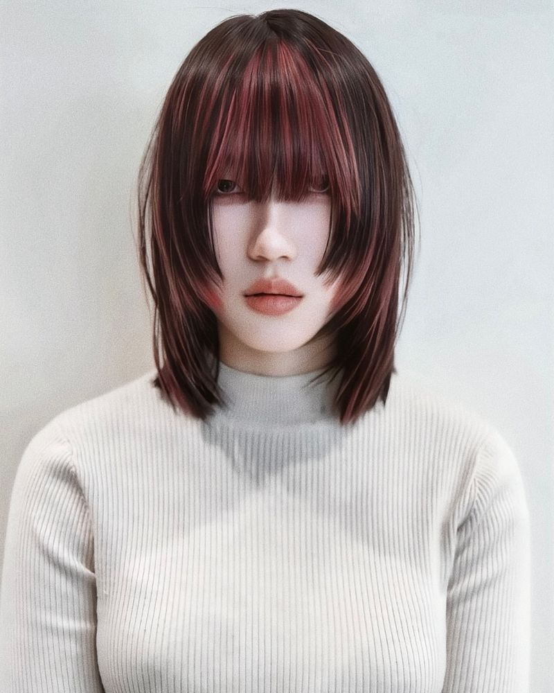 Textured Bob with Bangs