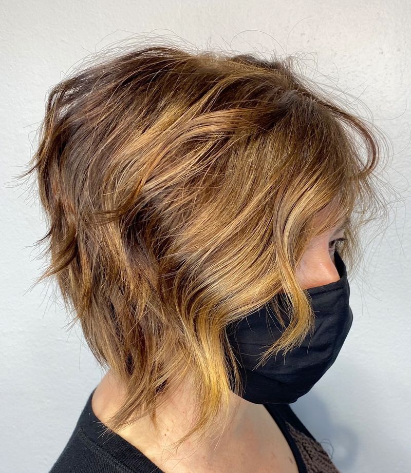 Textured Bob with Highlights