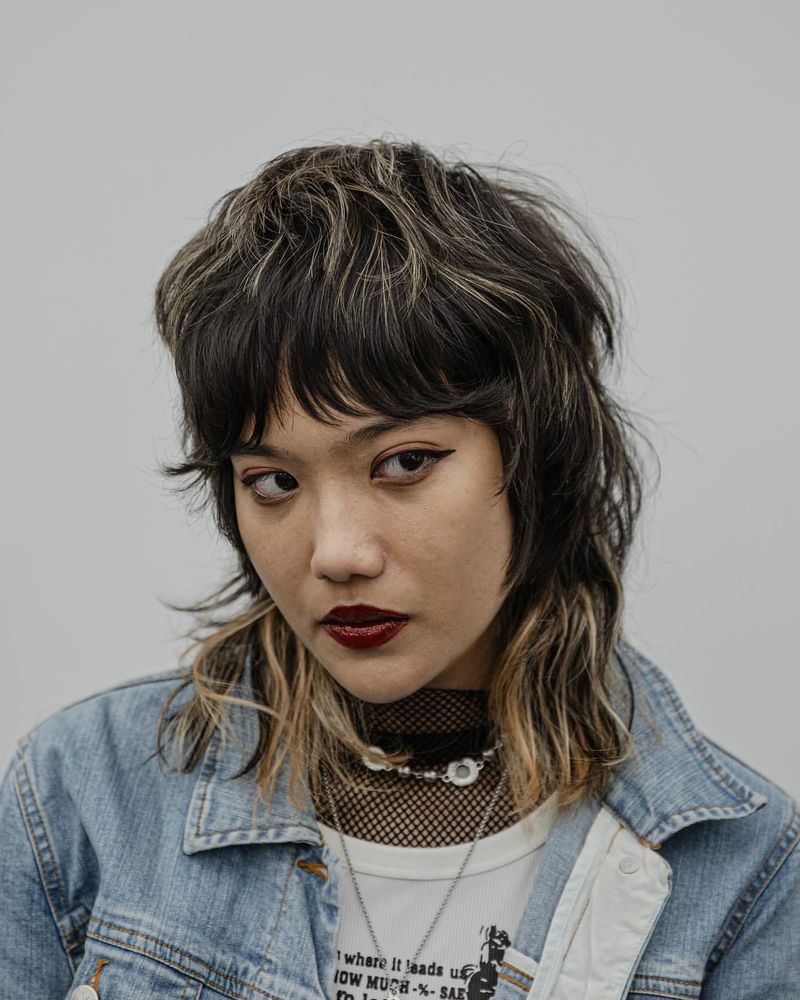 Textured Fringe Wolf Mullet