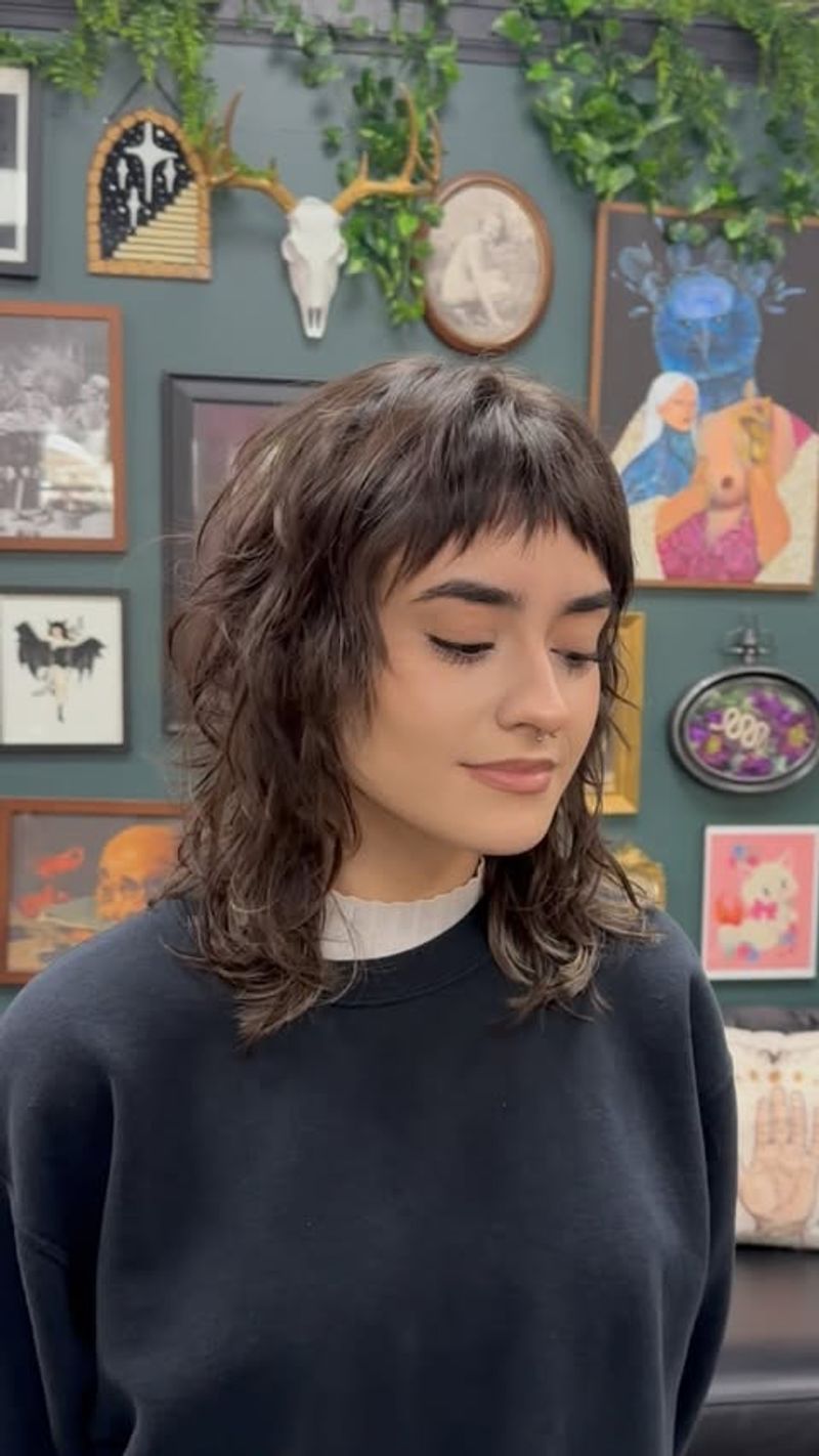 Textured Shag with Bangs