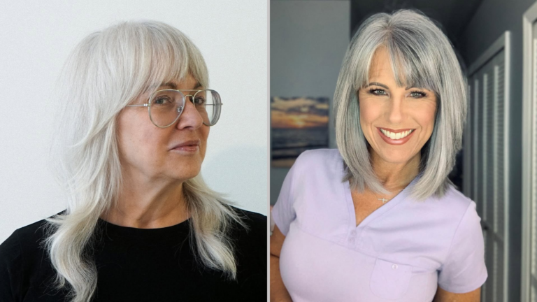 The Power Of Bangs: 12 Hairstyles For Older Women That Reduce Forehead Prominence