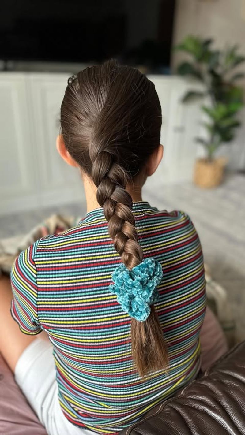 Three-Strand Braid Ponytail