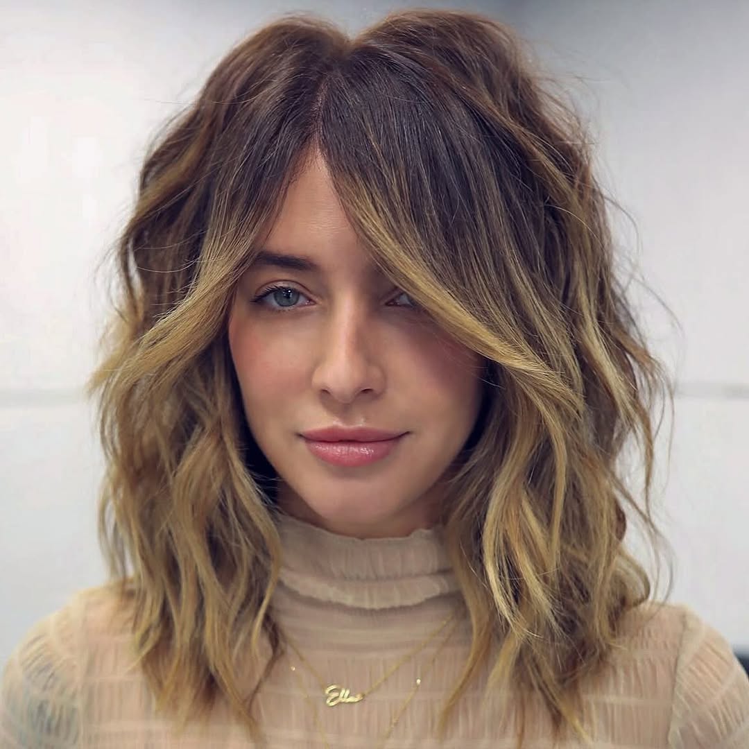 Tousled Long Bob with Volume