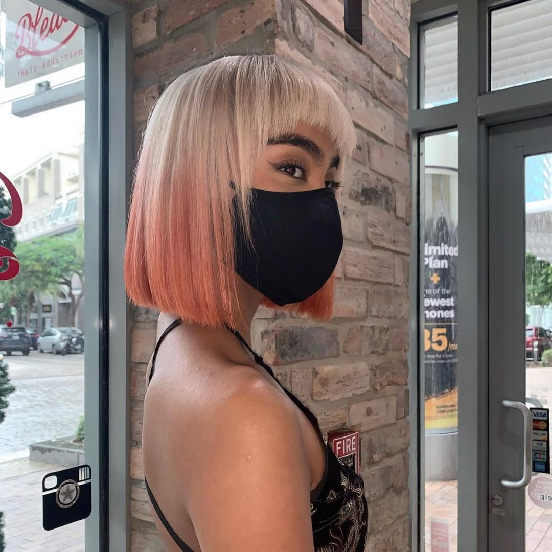 Two-Tone Bob With Bangs