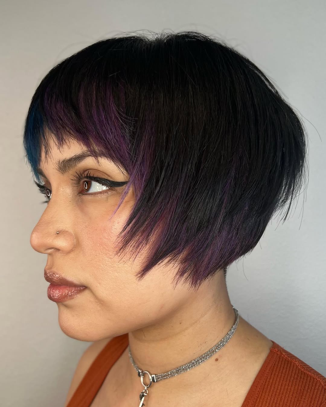 Undercut French Bob With Bangs