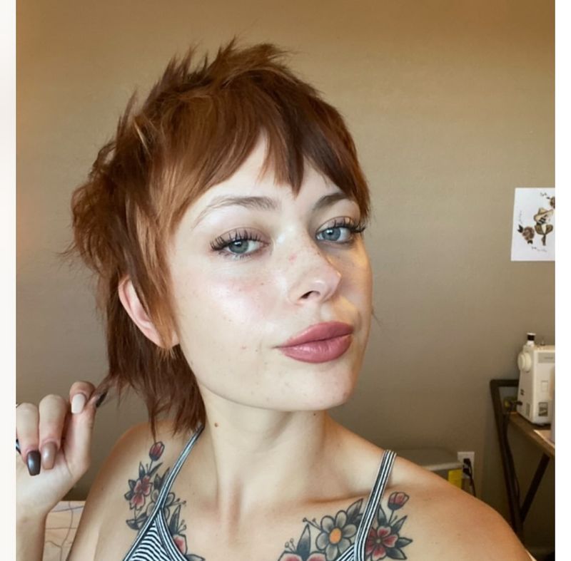 Wavy Pixie with Face-Framing Bangs