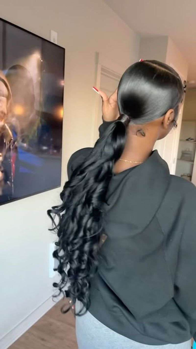 Wavy Swoop Ponytail