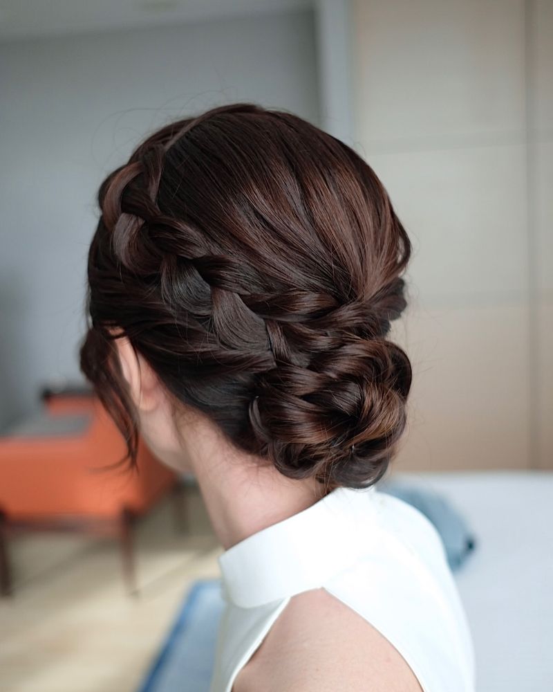 Chignon tissé